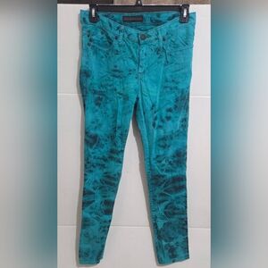 Ladies Rock & Republic Green Acid Wash Jeans 10M
